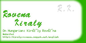 rovena kiraly business card